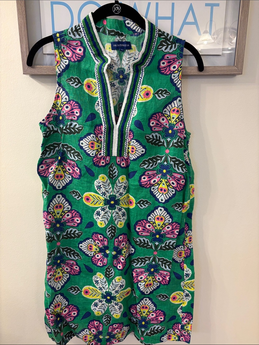 Printfresh Green Floral Sleeveless Tunic Dress